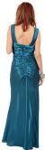 Mayan Inspired Detail Formal Dress In Metallic Fabric back
