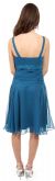 Tea Length Bridesmaid Dress with Embellished Waistline back