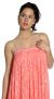 Cocktail High Waist Bubble Dress in Coral close up