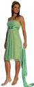 Empire Cut & Glittered Short Cocktail Dress in Green color