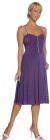 Spaghetti Strap Party Cocktail Dress in Purple