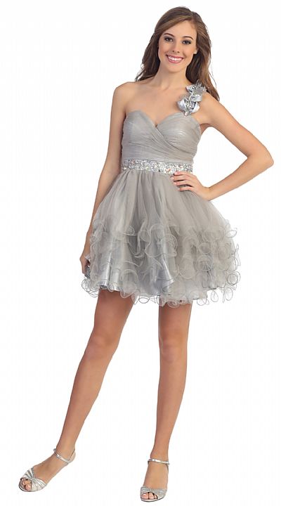 layered mesh gown