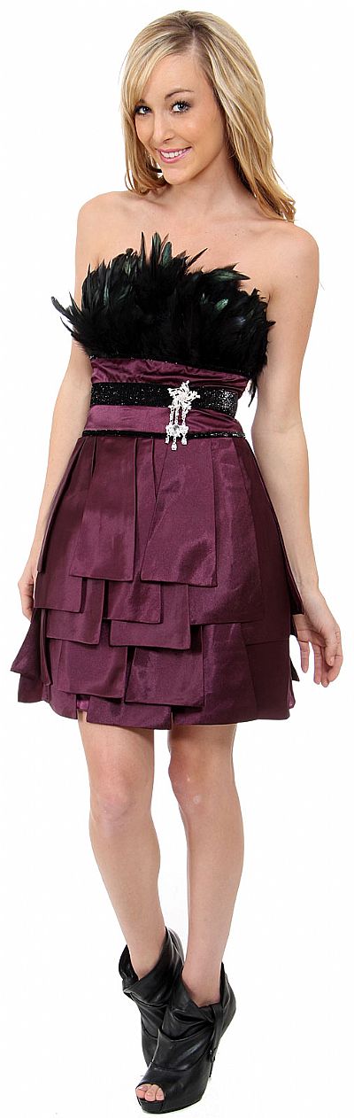 feathered top dress