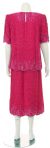 Two Piece Formal Blouse and Skirt Set back