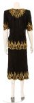 Sequin Flower Bud Two Piece Formal Gown back