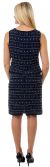 Round Neck Sleeveless Sequined Blouse and Straight Skirt back