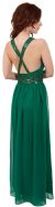 Roman Empire Long Formal Dress with Beaded Straps & Waist back