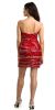 Strapless Sequined Short Prom Dress with Artistic Pattern back