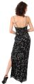 Strapless Sequins & Rhinestones Long Formal Dress with Slit back