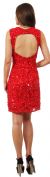 Keyhole Neck & Back Short Sequined Party Prom Dress back