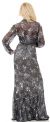 Exquisitely Beaded Long Formal MOB Dress with Jacket back in Charcoal Jacket
