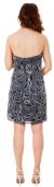 Strapless Leaves Pattern Short Beaded Homecoming Party Dress back