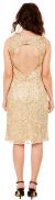 Keyhole Front & Back Short Sequined Formal Party Dress back