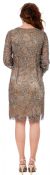 Heavily Beaded Full Sleeves Formal Prom Party Dress back