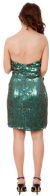 Strapless Sequin Beaded Short Formal Prom Dress back