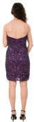 Strapless Sequins Embellished Short Prom Homecoming Dress back