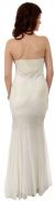 Fitted and Flared Full Length Beaded Formal Dress back
