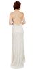 Spaghetti Straps V-Neck Sequins Long Formal Prom Dress back in Ivory/Gold