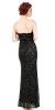 Strapless Sweetheart Sequins Long Formal Prom Dress back