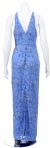 Floral Fountain Hand Beaded Cocktail Dress back