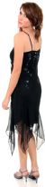 Asymmetric Sequin Beaded Formal Dress with Floral Print back