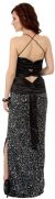 Satin Bust Sequined Long Formal Dress with Exquisite Back back