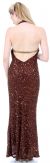Halter Neck Low Back Sequined Formal Dress back