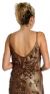 Medium Length Flared Beaded Formal Cocktail Dress back