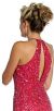 Halter Neck Sequined Cocktail Dress back