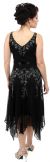 V-Neck Beaded Silk Mother of the bride Dress with Jacket back