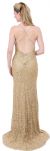 Criss-Crossed Sparkling Beaded Formal Prom Dress back