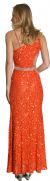 Single Shoulder Beaded Prom Dress back