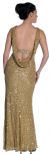 Studded Empress Formal Prom Dress with Shirred Bust back