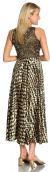 Formal Dress with Free Flowing Checkered Skirt back