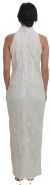 Full Length Floral Beaded Turtle Neck Gown back