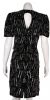 Round Neck Floral Sequined Cocktail Dress with Keyhole back