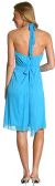 Halter Neck Rhinestones Belt Short Party Dress back