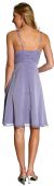 Spaghetti Strap Shirred Chiffon Party Dress back