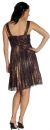 V Neck Broad Strapped Print Prom Dress back