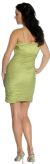Shirred Mini Tube Party Cocktail Dress in Lime Green