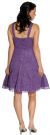 V-Neck Glittered & Pleated Formal Party Dress back