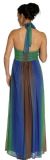Multi Colored Halter Neck Formal Evening Dress  back