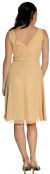 V-Neck Overlap & Tea Length Prom Dress back