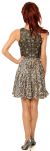 Sleeveless Beaded Bust Short Party Dress with Print Skirt back