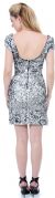 Fully Sequin Beaded Short Prom Dress back