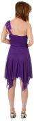 Ruched Asymmetric Hem Short Party Dress back