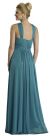 Halter Neck Tie Shirred Formal Bridesmaid Dress back