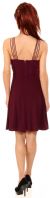 Ornate Covered Neckline Short Cocktail Dress back