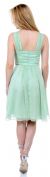 Empire Cut Shirred Knee Length Bridesmaid Party Dress back