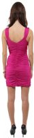 Ruched Short Dress With Embellished Neckline back